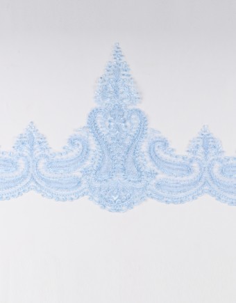 EDWINA BORDER LACE BEADED IN BLUE