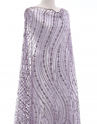 BELLA PEARL BEADED LACE IN PURPLE
