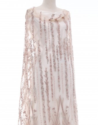 ALVINA PEARL BEADED LACE IN ROSEGOLD