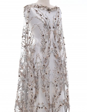 CASSANDRA BEADED LACE IN CREAM