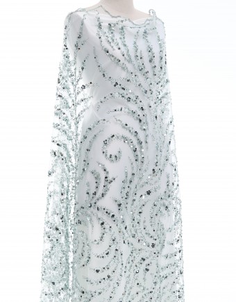 BERLY BEADED LACE IN MINT GREEN