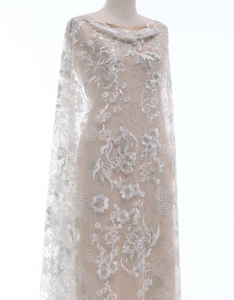CADE BEADED LACE IN WHITE