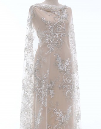 HAZEL BEADED LACE IN WHITE
