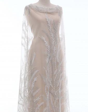 ADDISON BEADED LACE IN WHITE