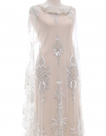 MARISSA BEADED LACE IN WHITE