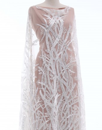 BREA BEADED LACE IN WHITE