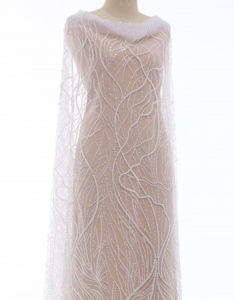 DOLLY BEADED LACE IN WHITE