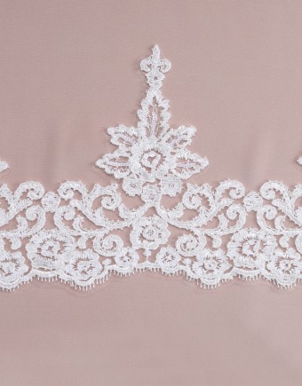 ELLA BORDER LACE BEADED (DES 1) IN WHITE