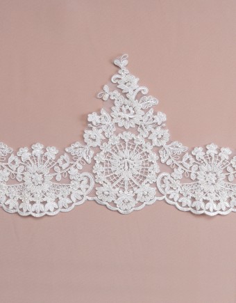 ANNA BORDER LACE BEADED (DES 2) IN WHITE