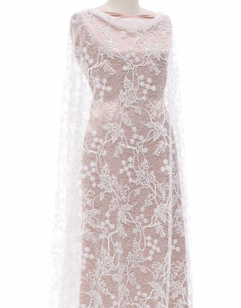 MIA SEQUIN BEADED LACE (DES 4) IN WHITE