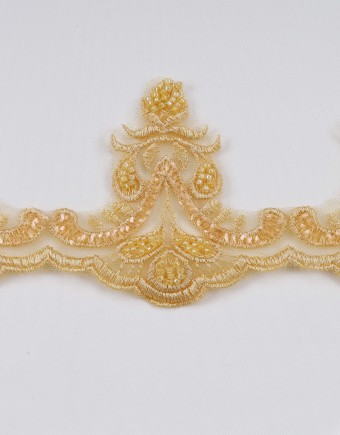 ESTELLA BORDER LACE BEADED IN YELLOW