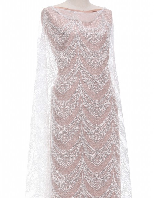 HARPER SEQUIN BEADED LACE IN WHITE