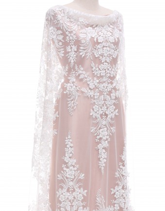 ADYA BEADED LACE IN WHITE