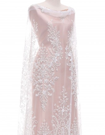 DIYA BEADED LACE IN WHITE