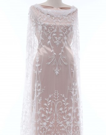 LOLA BEADED LACE IN WHITE