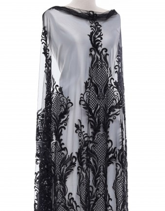 DELLA BEADED LACE IN BLACK