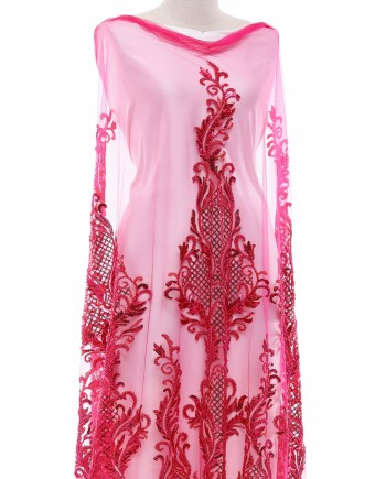 DELLA BEADED LACE IN PINK