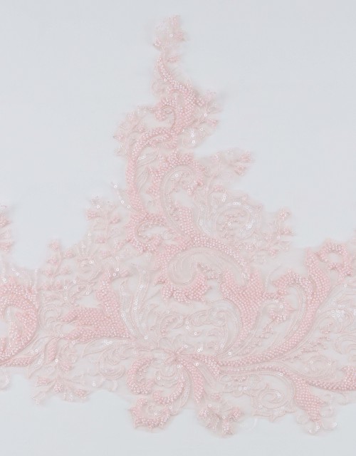 CLARISSA BEADED LACE IN BABY PINK