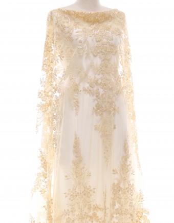 AURELIE BEADED LACE IN PEACH