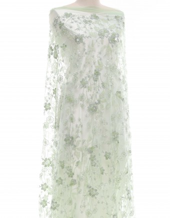 TWYLA BEADED LACE IN LIGHT GREEN
