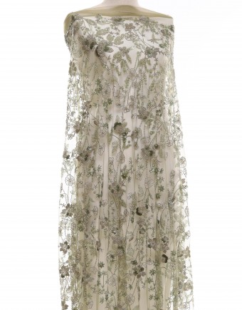 TWYLA BEADED LACE IN OLIVE GREEN