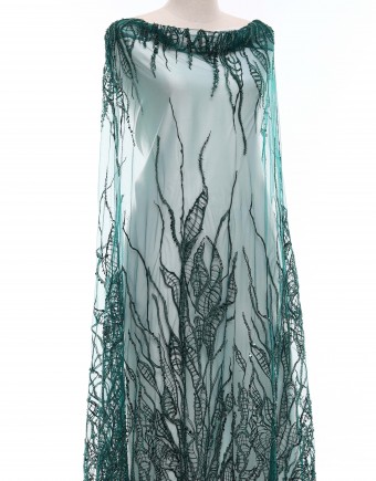 HAYRA BEADED LACE IN EMERALD GREEN