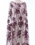 MIMOSA SEQUIN BEADED LACE IN PLUM