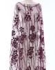 MIMOSA SEQUIN BEADED LACE IN PLUM