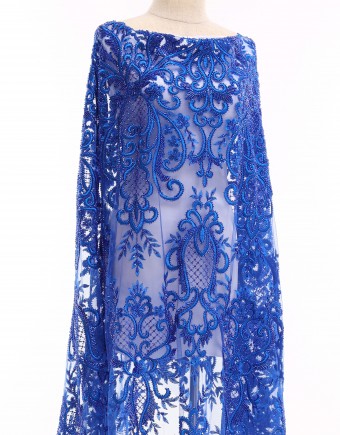 LANA BEADED LACE IN ROYAL BLUE