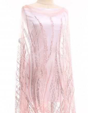 DARCI BEADED LACE IN SOFT PINK