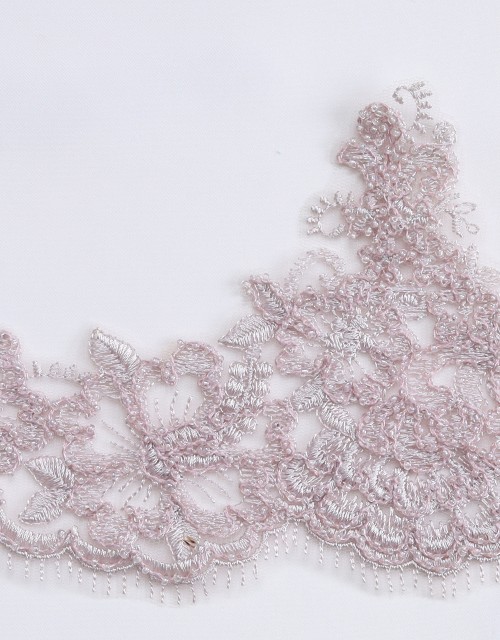 AVA BORDER LACE BEADED (DES 1) IN DUSTY PURPLE