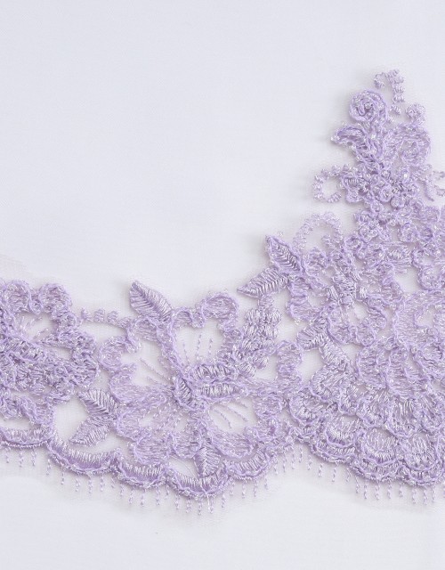 AVA BORDER LACE BEADED (DES 1) IN SOFT PURPLE