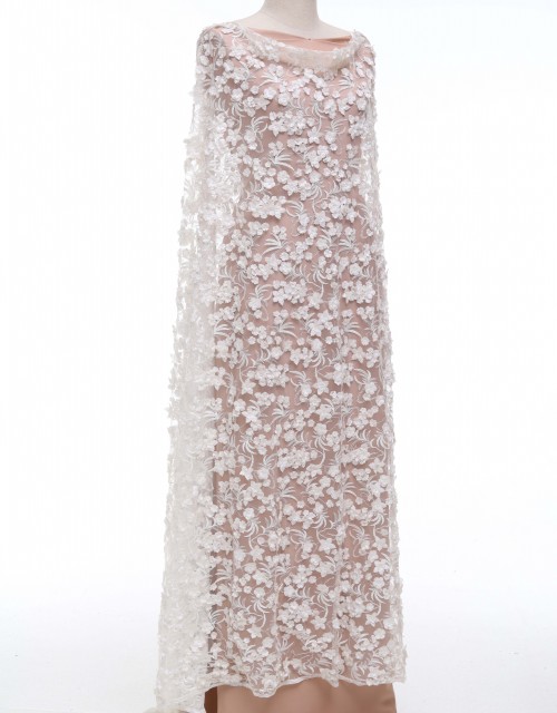 CELOSIA BEADED LACE IN WHITE