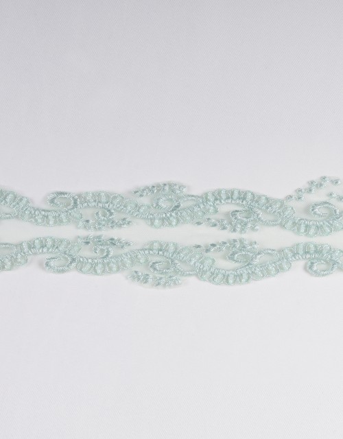 LAURA BORDER LACE BEADED IN GREEN