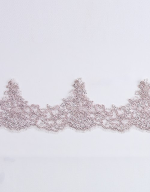 AVA BORDER LACE BEADED (DES 1) IN DUSTY PURPLE