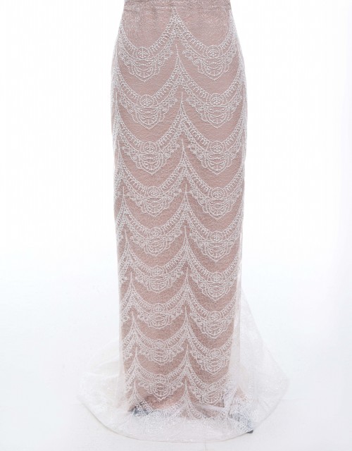 HARPER SEQUIN BEADED LACE IN WHITE