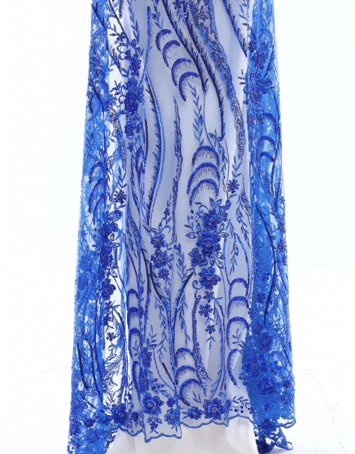 AZALEA SEQUIN BEADED LACE IN BLUE