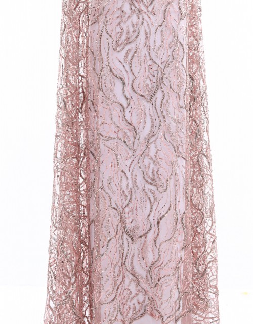 LILLY BEADED LACE IN DUSTY PINK