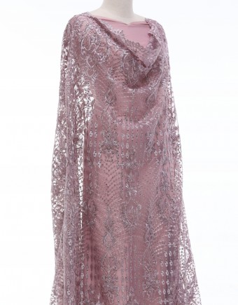 QALISH SEQUIN LACE IN DUSTY PURPLE