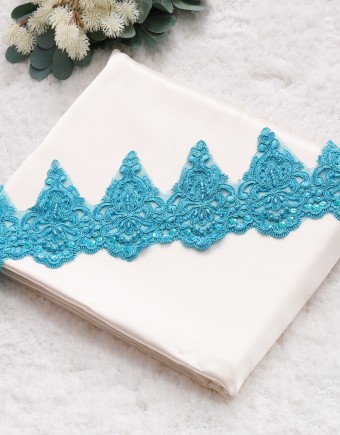 BORDER CORDER SEQUIEEN (DES 4) IN TURQUOISE BLUE
