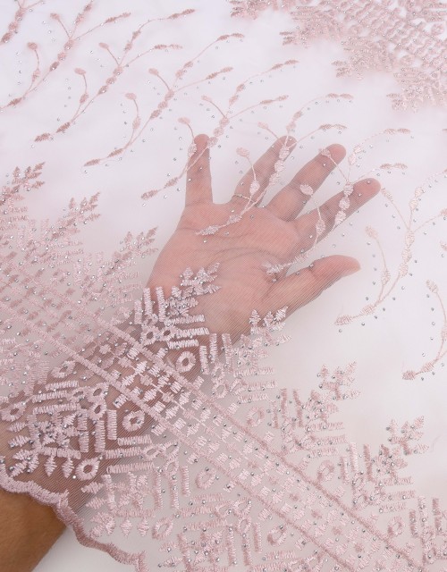 ANAMELIA STONE BEADED LACE IN PINK