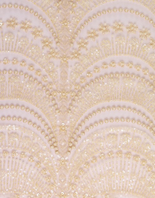 CLAIRE PEARL BEADED LACE IN CREAM