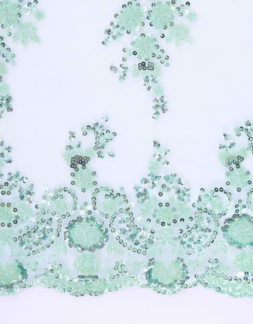 SARAH BEADED LACE IN MINT GREEN