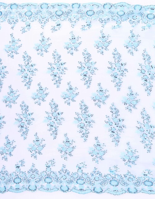 SARAH BEADED LACE IN ICE BLUE