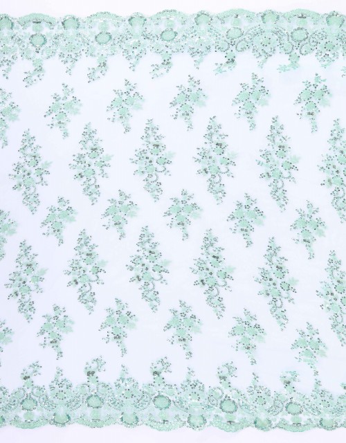 SARAH BEADED LACE IN MINT GREEN