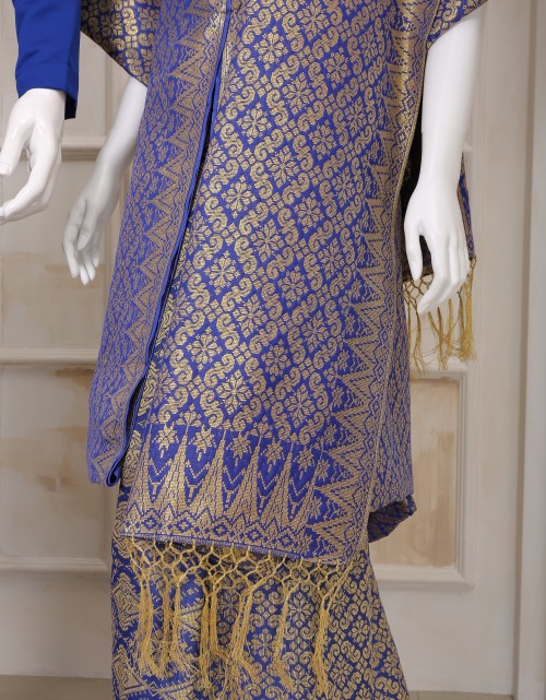 SONGKET SUIT 8 IN BLUE GOLD