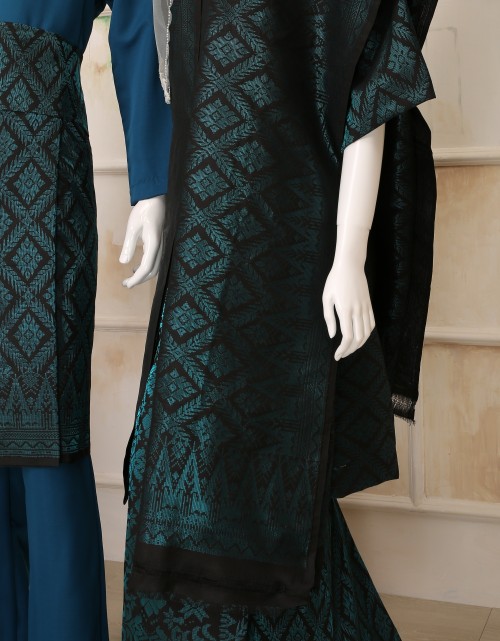 SONGKET SUIT 8 IN BLUE TURQUOISE