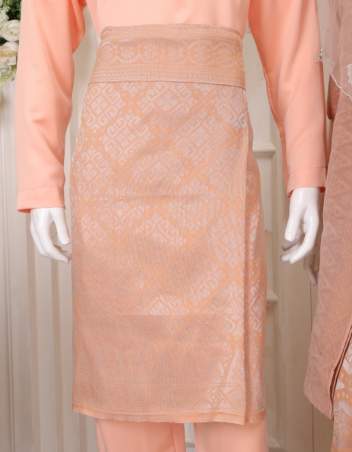 SONGKET SUIT 8 IN CORAL GOLD