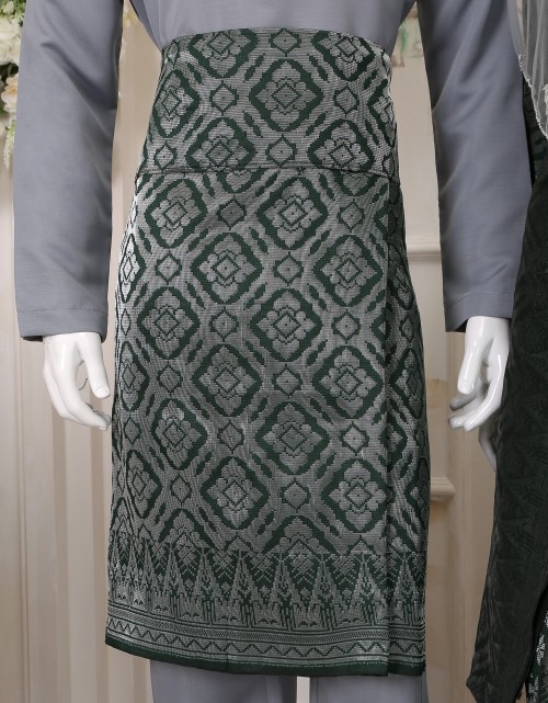 SONGKET SUIT 8 IN DARK GREEN