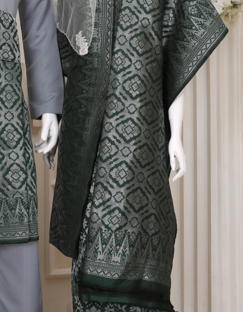SONGKET SUIT 8 IN DARK GREEN